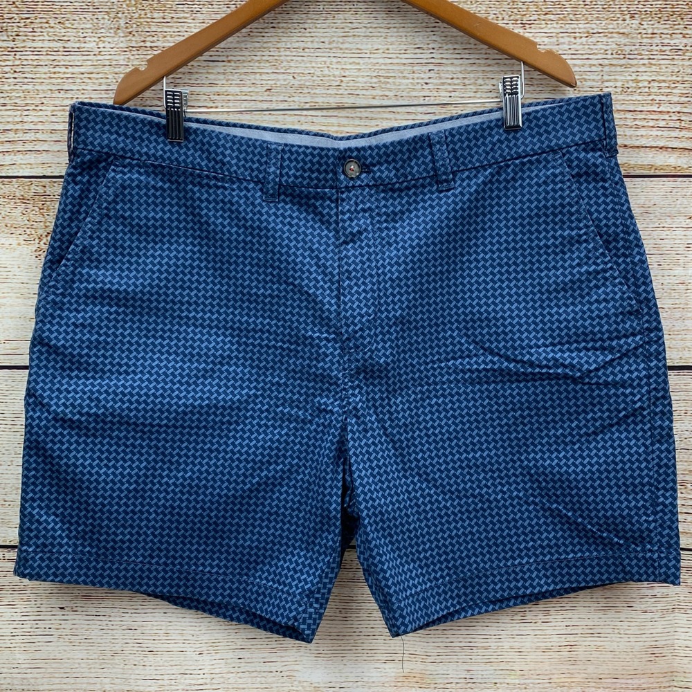 Tommy Hilfiger Men's Blue‎ Geometric Pattern Shorts Size 40 Cotton Blend